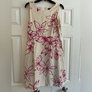 white and pink cloth dress